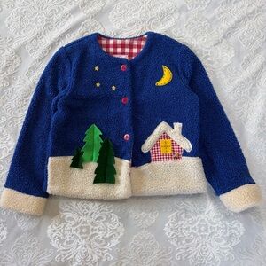 Vintage Cottontails Originals Kids Holiday Sherpa Jacket Size 8